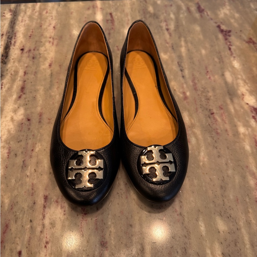 Tory Burch Black Ballet Flats